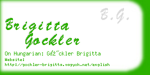 brigitta gockler business card